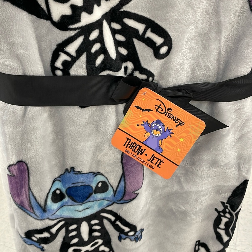 Stitch Skeleton Plush throw blanket